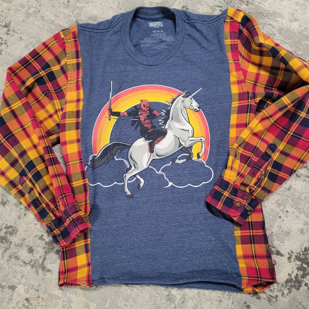 Deadpool Flannel Fusion Custom shirt